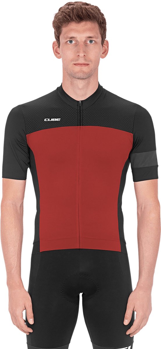 CUBE Fietsshirt BLACKLINE JERSEY S/S BLACK/RED XS