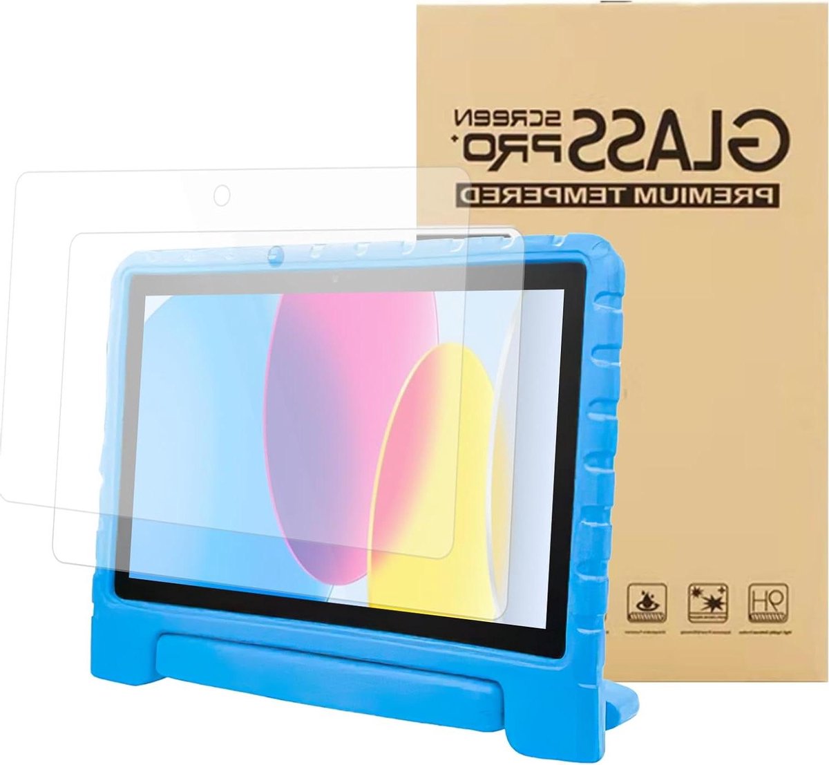 2-pack gehard glas screen film voor 8 inch kinderen tablet - anti-kras, ultra helder, anti-vingerafdruk - 2024/2022/2020 - luchtbelvrij - 9H hardheid