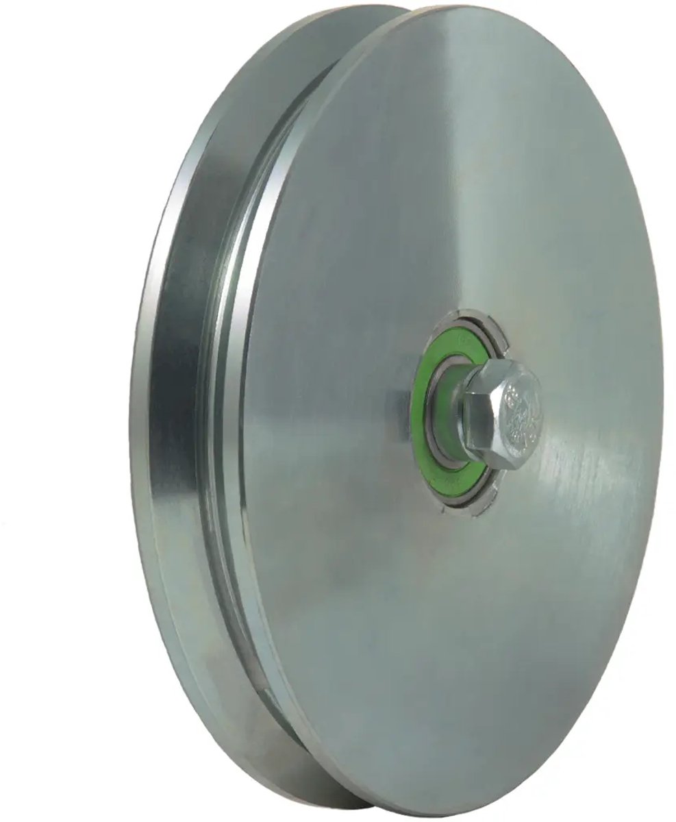 200 mm V-groefschijf met 2 kogellagers