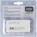 Set van 4 diefstalveilige wieldopmoeren met conische M12x1,5mm passing en speciale sleutel.