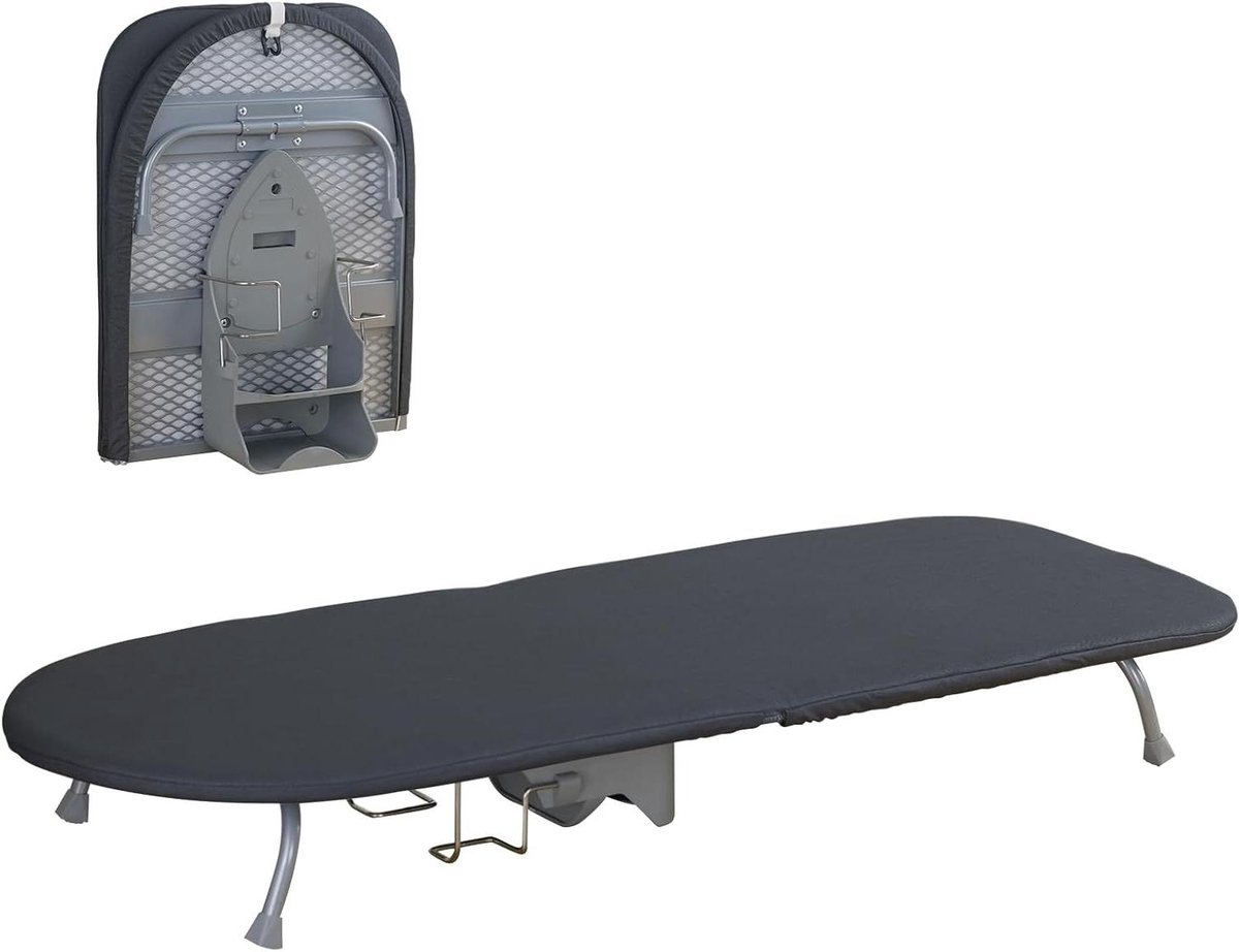 Inklapbare mini-strijkplank 89x33 cm met strijkstandaard en hoes