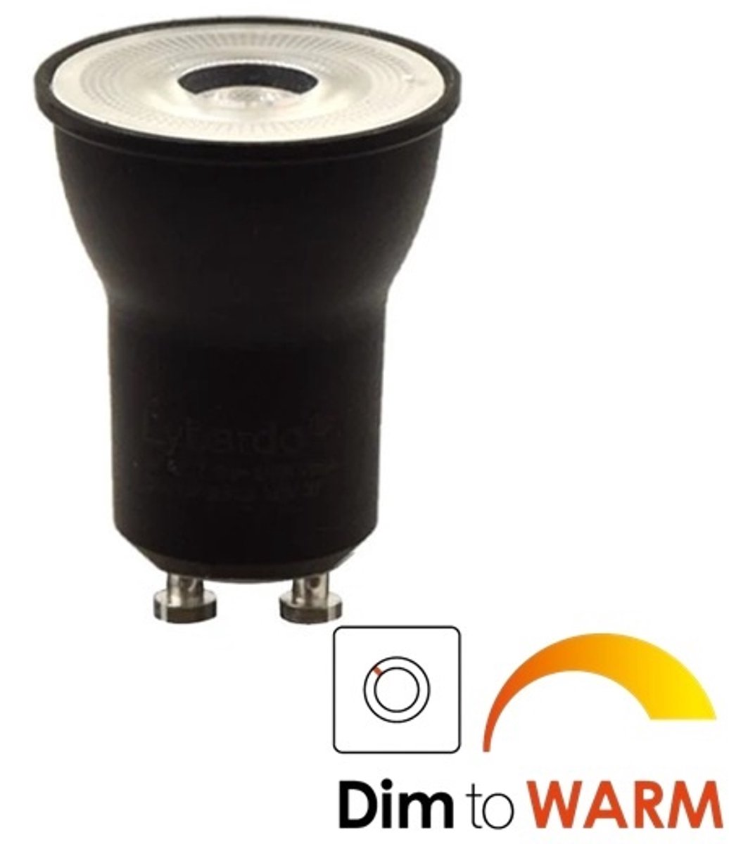 Freelight Mini GU10 3.6Watt Zwart Dim to Warm Ø 35mm