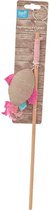 Lief! Kattenhengel Vis Girls Met Catnip Beige/Roze 70 CM