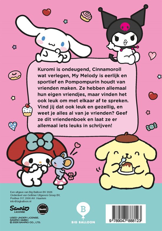 Cinnamoroll & vriendjes - Vriendenboekje