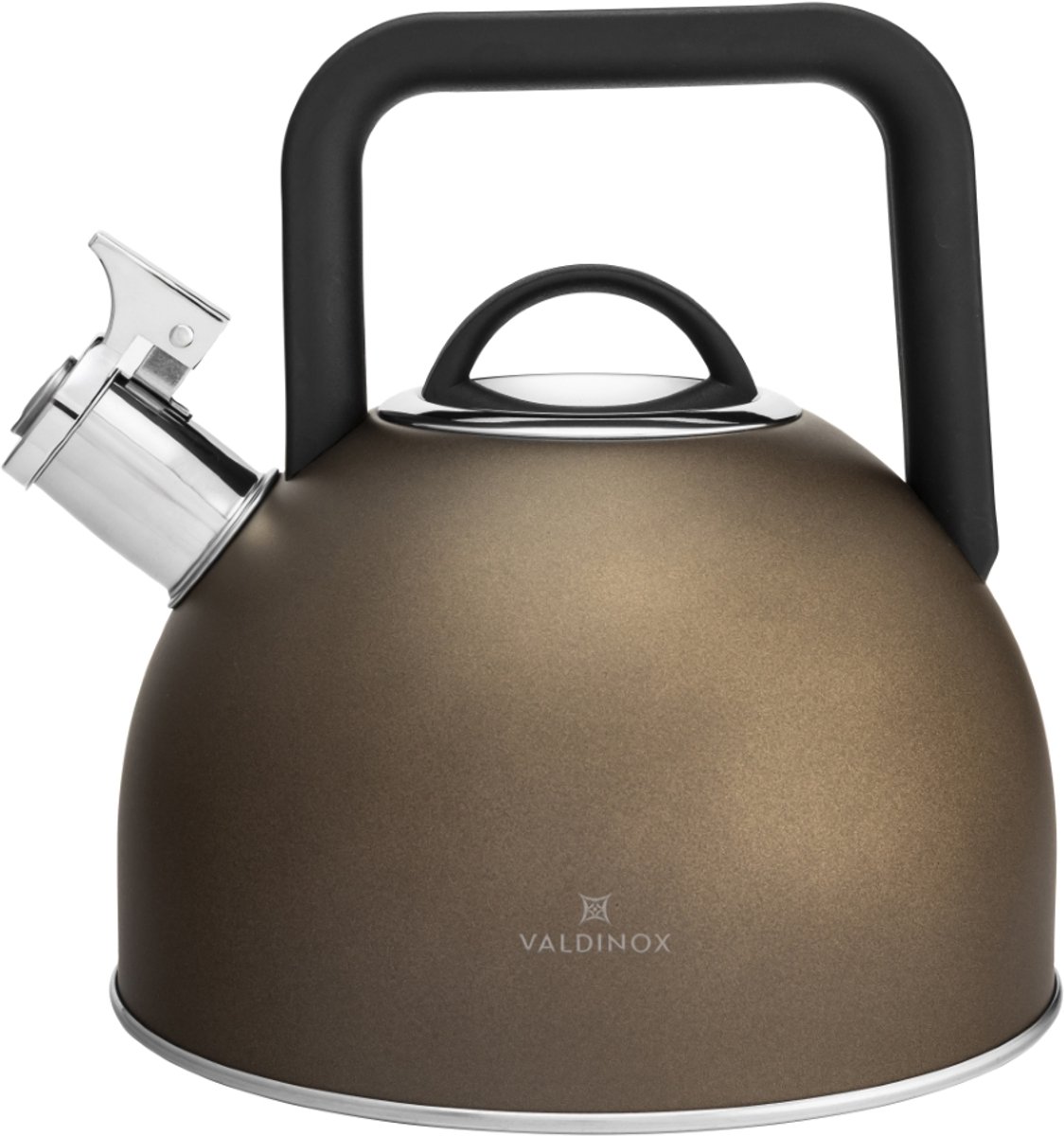 Valdinox Aurum Fluitketel 2,5L – RVS Inductie Fluitketel – Design voor Elke Keuken – Goudbruin