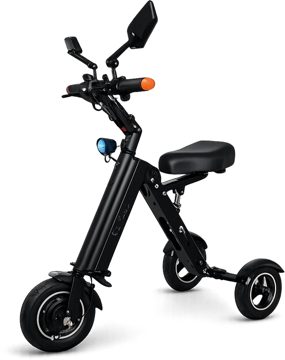 Retelli Mobilino - elektrisch voertuig - zwart - zonder rijbewijs en helmplicht rijden - oplaadbaar & inklapbaar voertuig - 36V8ah - actieradius: 20 / 30 kilometer,