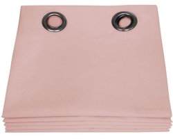 MOONDREAM LumenControl™ Totaal Verduisteringsgordijn | Licht+Zonwering | 100% Ondoorzichtig | EU-fabricaat | Oogjes | Roze MC343 | 135x250 (