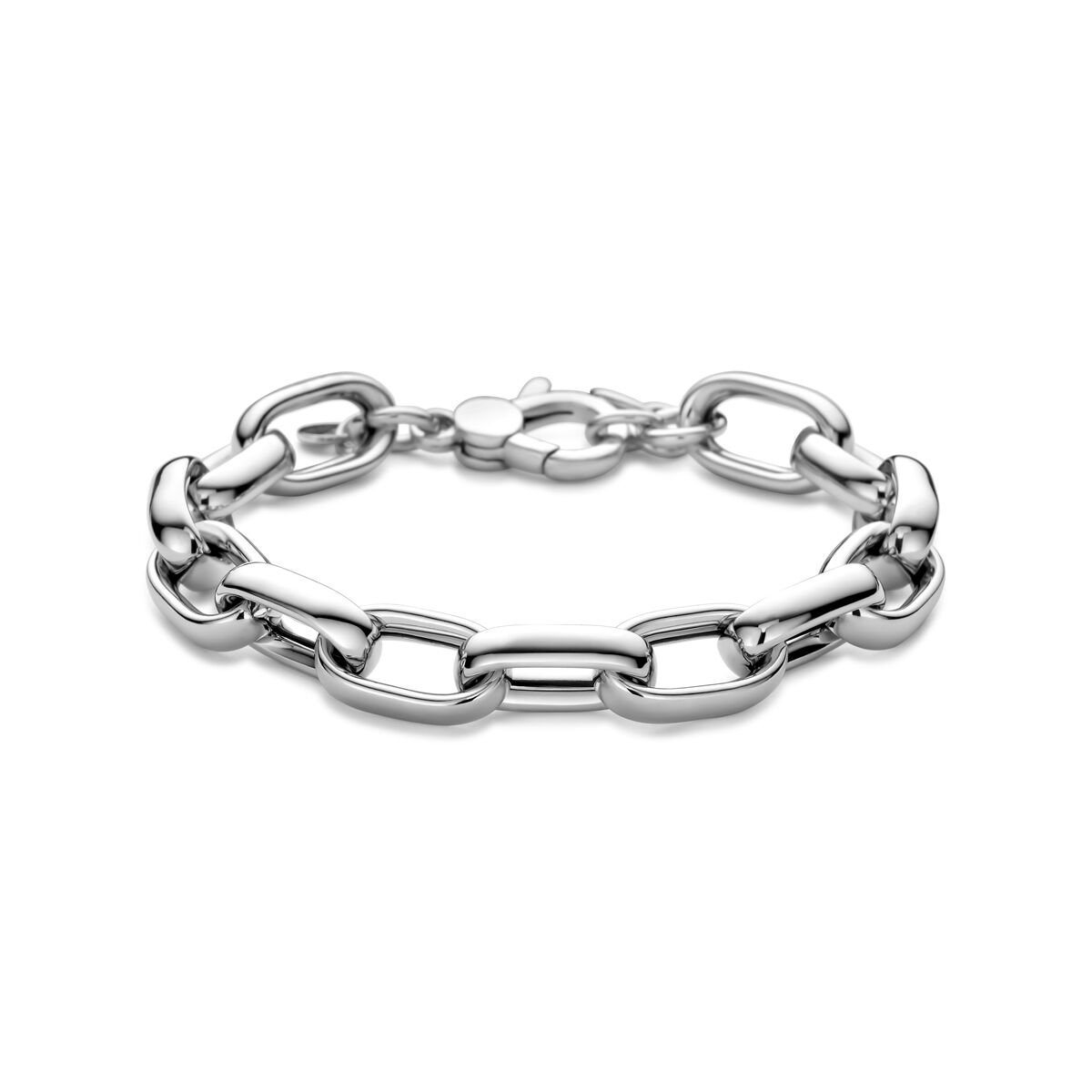Zilver gerhodineerde armband 10 mm 18,5 + 1,5 cm - 1341575