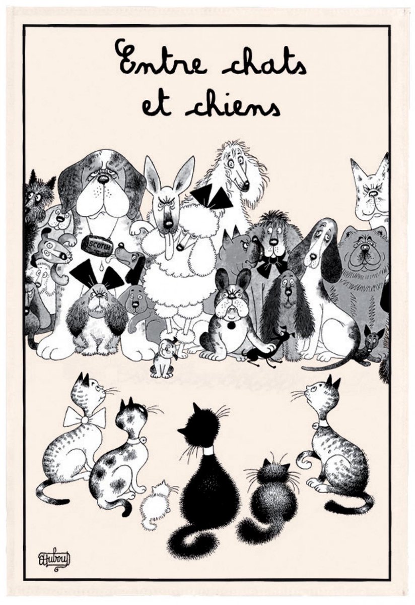 Theedoek - tussen katten en honden Winkler Dubout