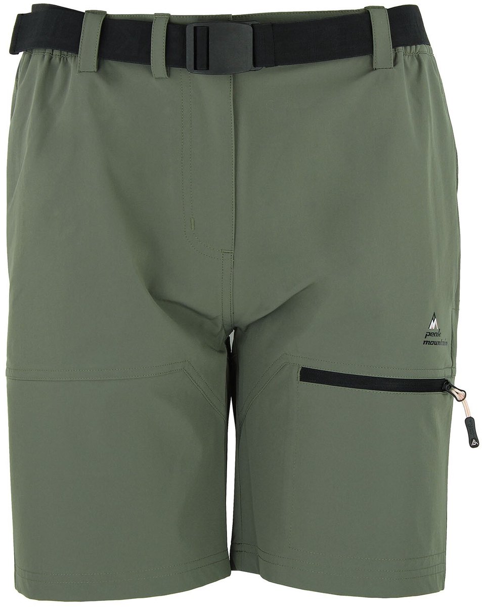 Korte broek met riem voor vrouwen Peak Mountain Olijfgroen Medium