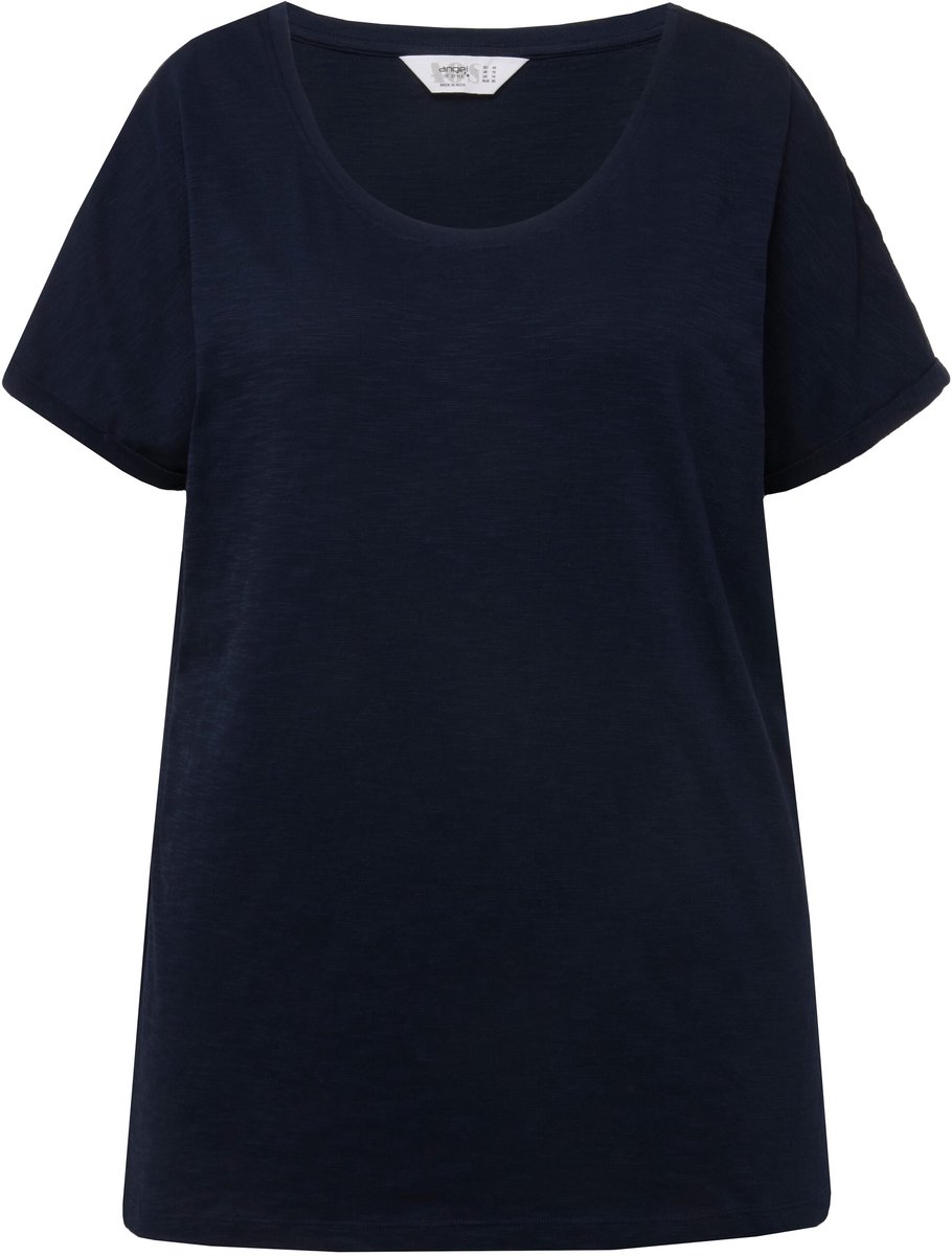 Angel of Style - Dames - T-shirt ronde hals korte mouwen - Marine - Maat 48