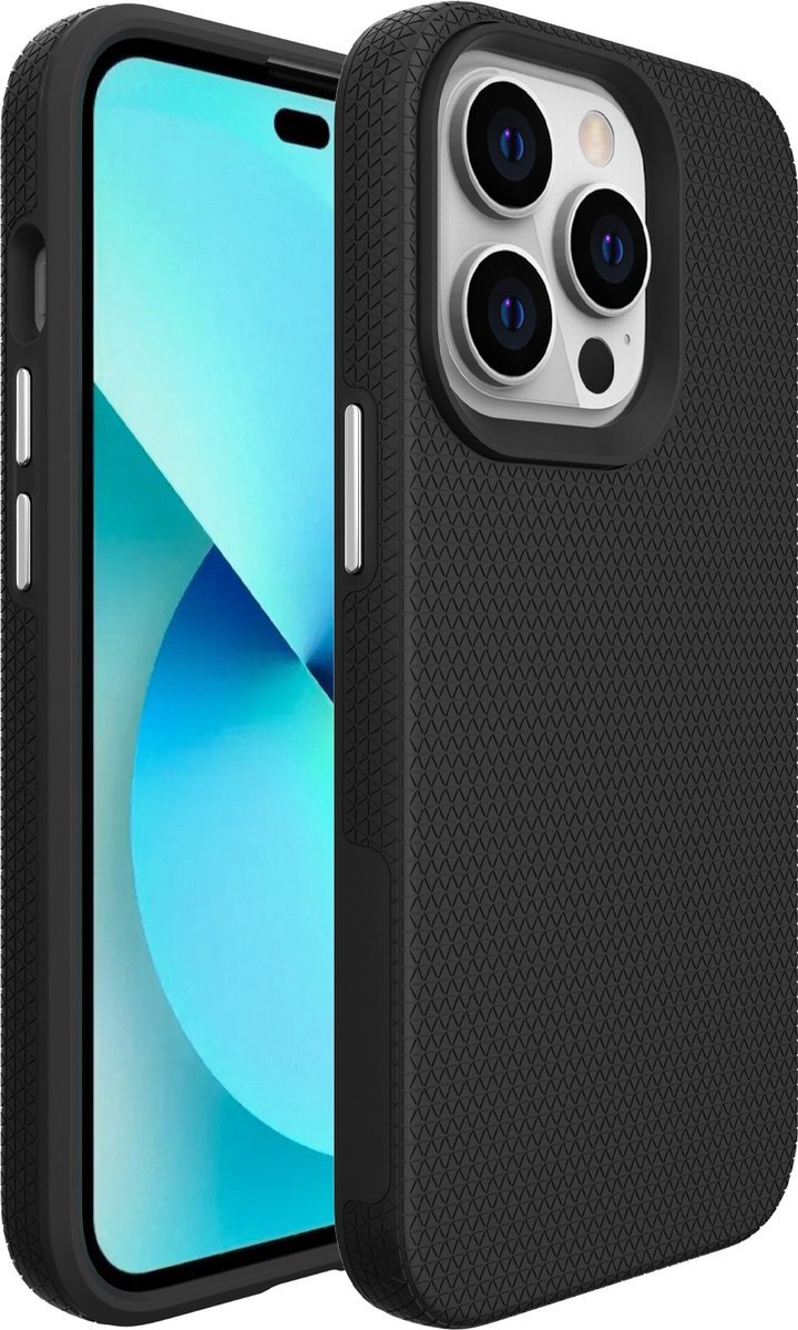 2 lagen Bumper Shockproof Apple iPhone 17 Air Beschermende robuuste Armor Shel ( Magsafe )+ Hardglass screenprotector
