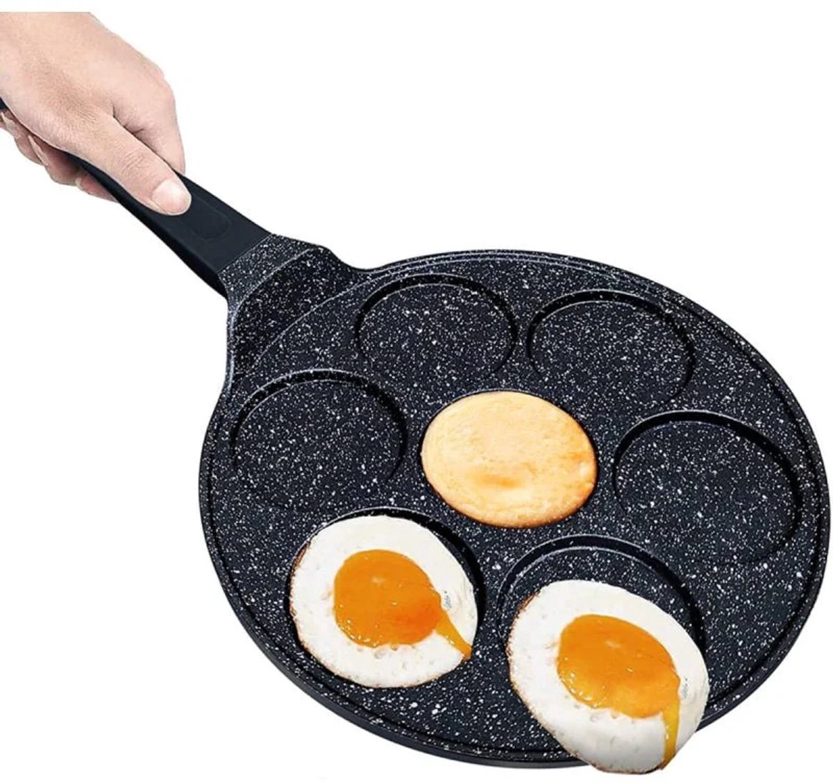 Kadirelli Pancake Pan - 7 Kop - 26cm - Pannenkoekenpan - Pancake Maker - Inductie