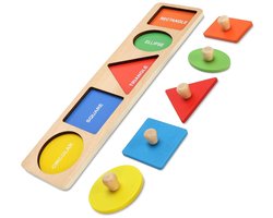 Houten Vormenpuzzel met Grote Knoppen