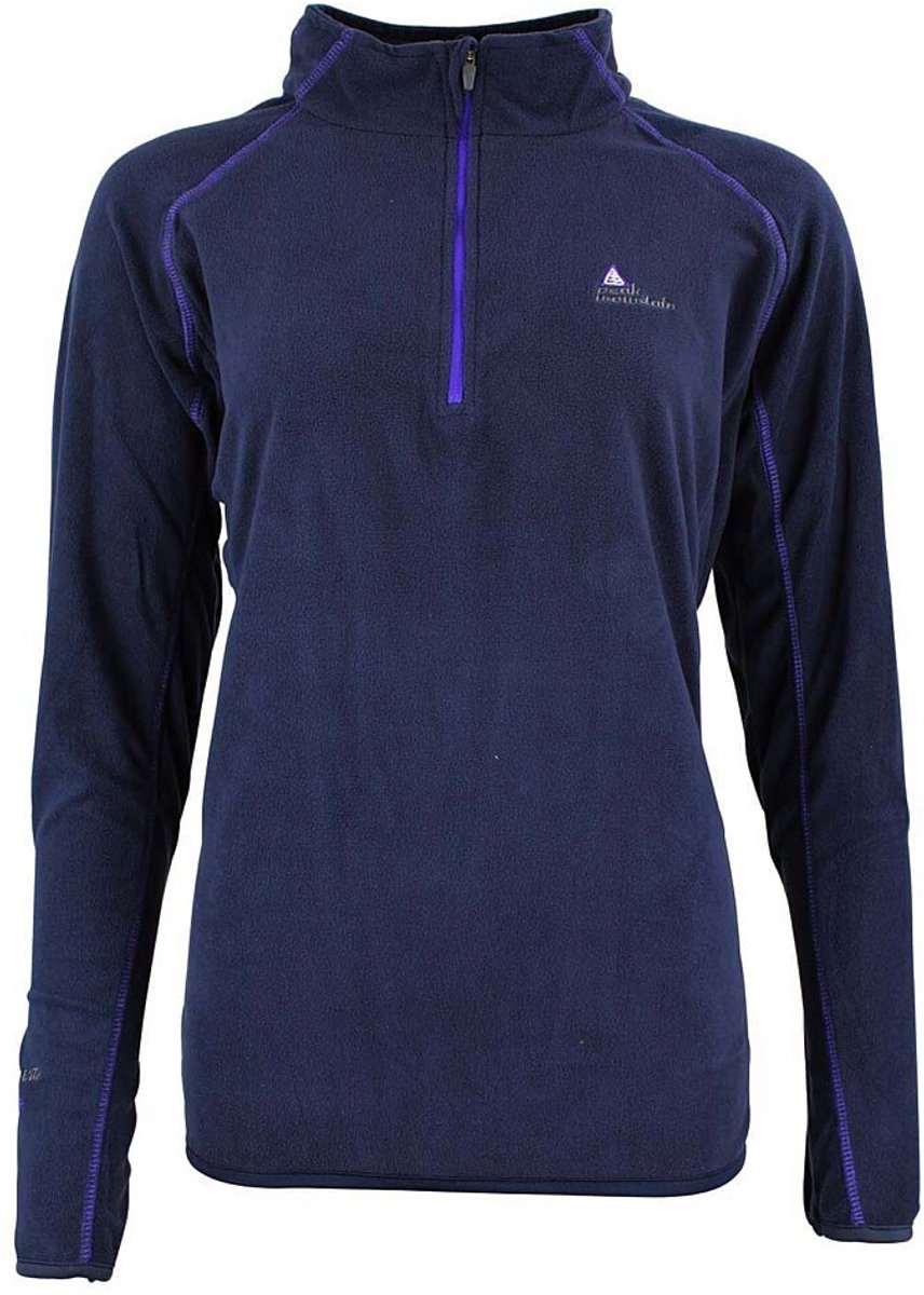 Microfleece sweatshirt met halve rits voor meisjes Peak Mountain Fafine Blauw