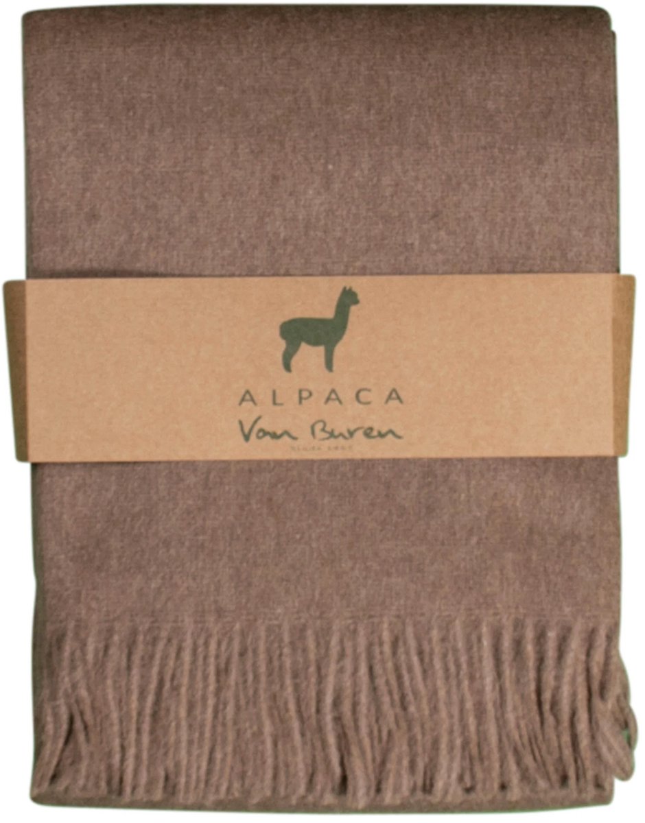 Van Buren - Alpaca wollen plaid - Caramel - Deken van alpaca wol - 200x150cm