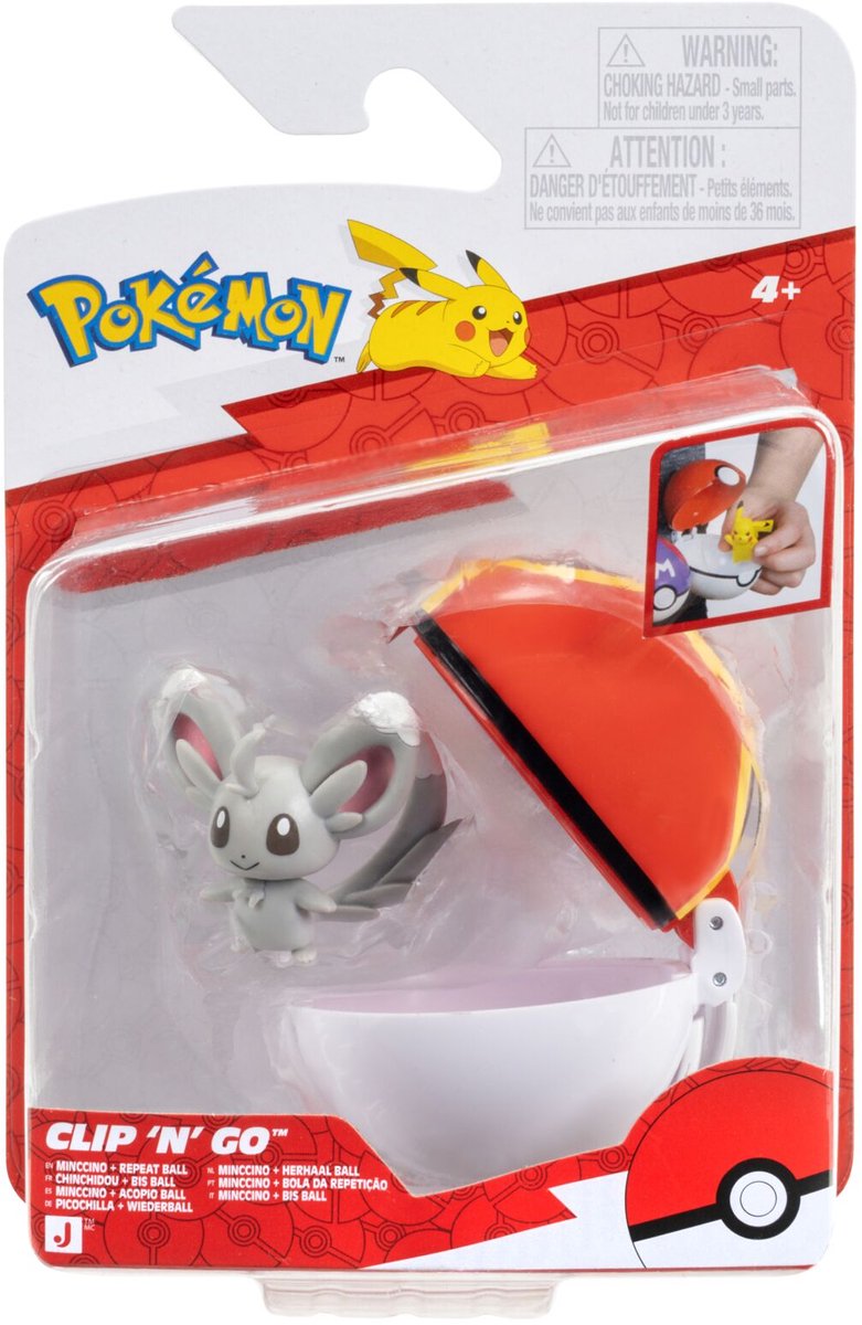 Pokémon - Clip 'N' Go - Minccino with Repeat Ball