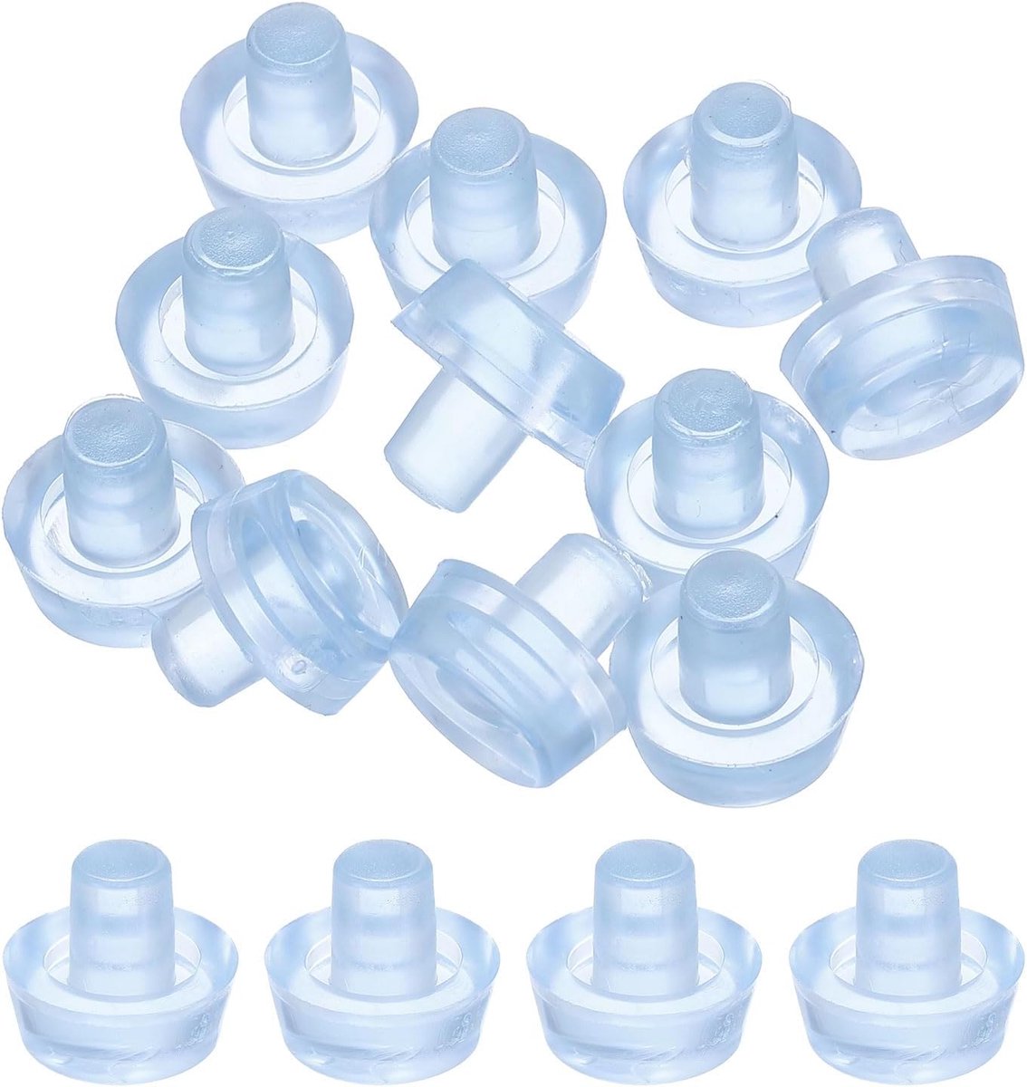 Glazen Tafel Bumpers - Transparante Rubberen Meubel Buffers met Pin - Antislip en Schokabsorberend - Zachte Siliconen Beschermers - 28 stuks - van Imperatoris