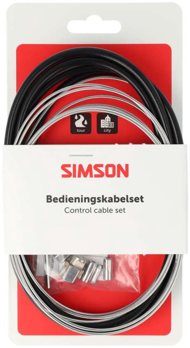 Simson remkabel Nexus RVS met stelbout + inbus zwart