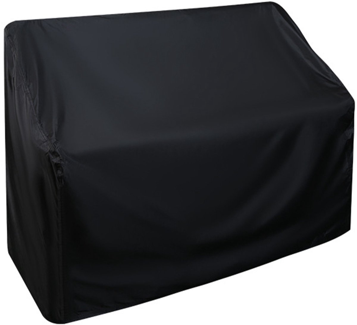 COOAU Beschermhoes Tuinbank - Beschermhoes Tuinmeubelen - Beschermhoes voor 2-zits Tuinbank - 420D Oxford-doek - 134x66x63cm - Zwart - Openlucht