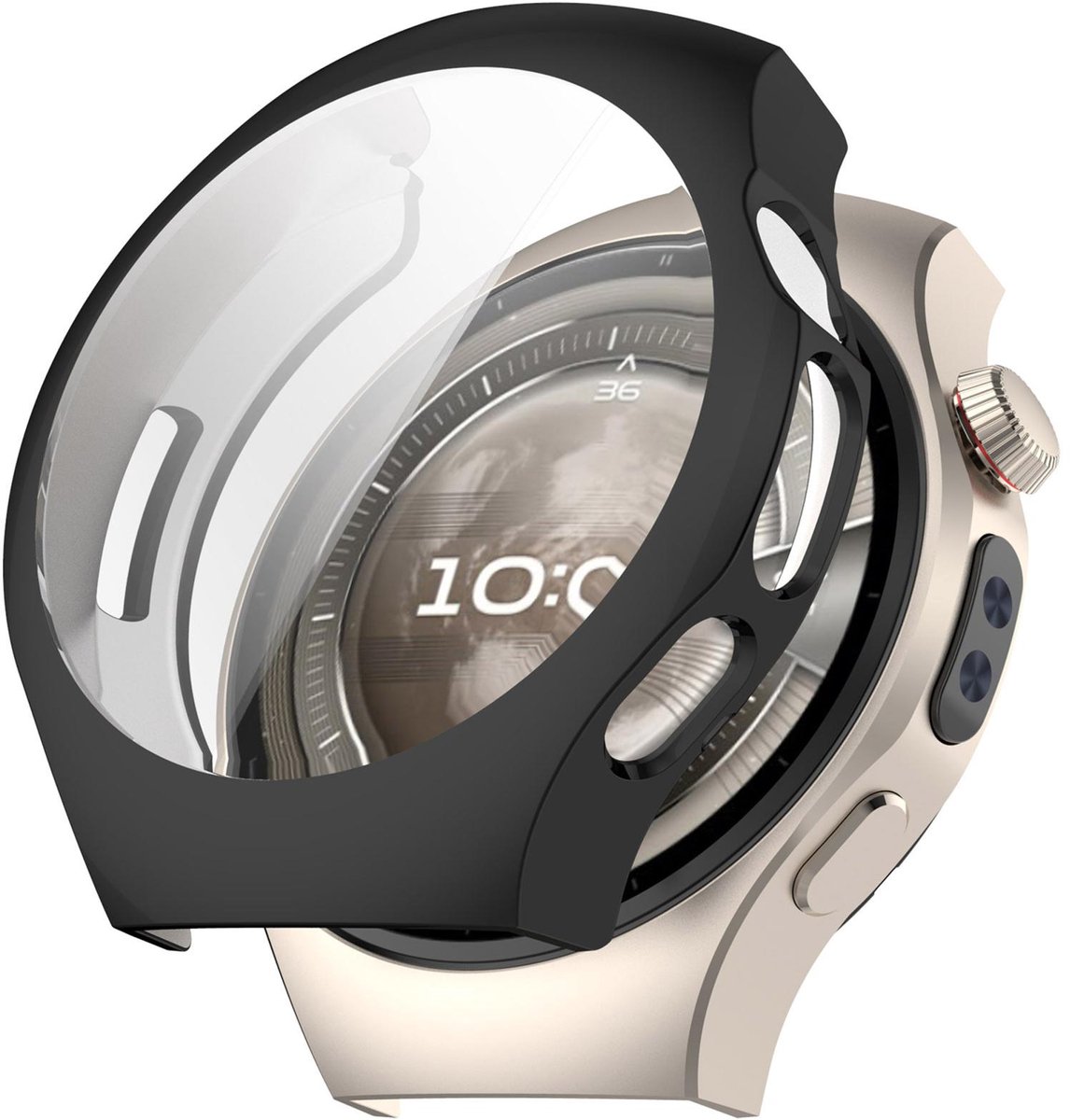 By Qubix - TPU case - Zwart - geschikt voor Huawei Watch 5 - 42mm