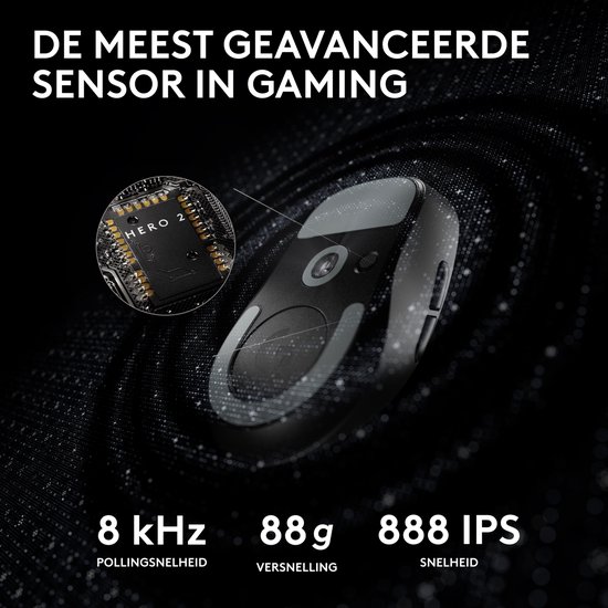 Logitech G Pro X Superlight 2 - Draadloze Gaming Muis - Lightspeed - Zwart