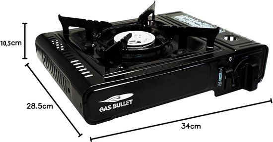 BlockTravel - Gasstelletje noodpakket - Camping gasstel - Gasbrander - kooktoestel - incl. 4 Butaan Gasbussen - Gas Stove - Draagkoffer van Merkloos — afbeelding 2