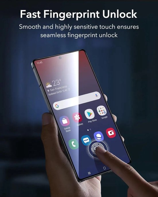 Protection d'écran ESR pour Samsung Galaxy S25 Ultra - Tempered Glass avec cadre de montage - Résistant aux rayures - Installation facile - (Lot de 2)