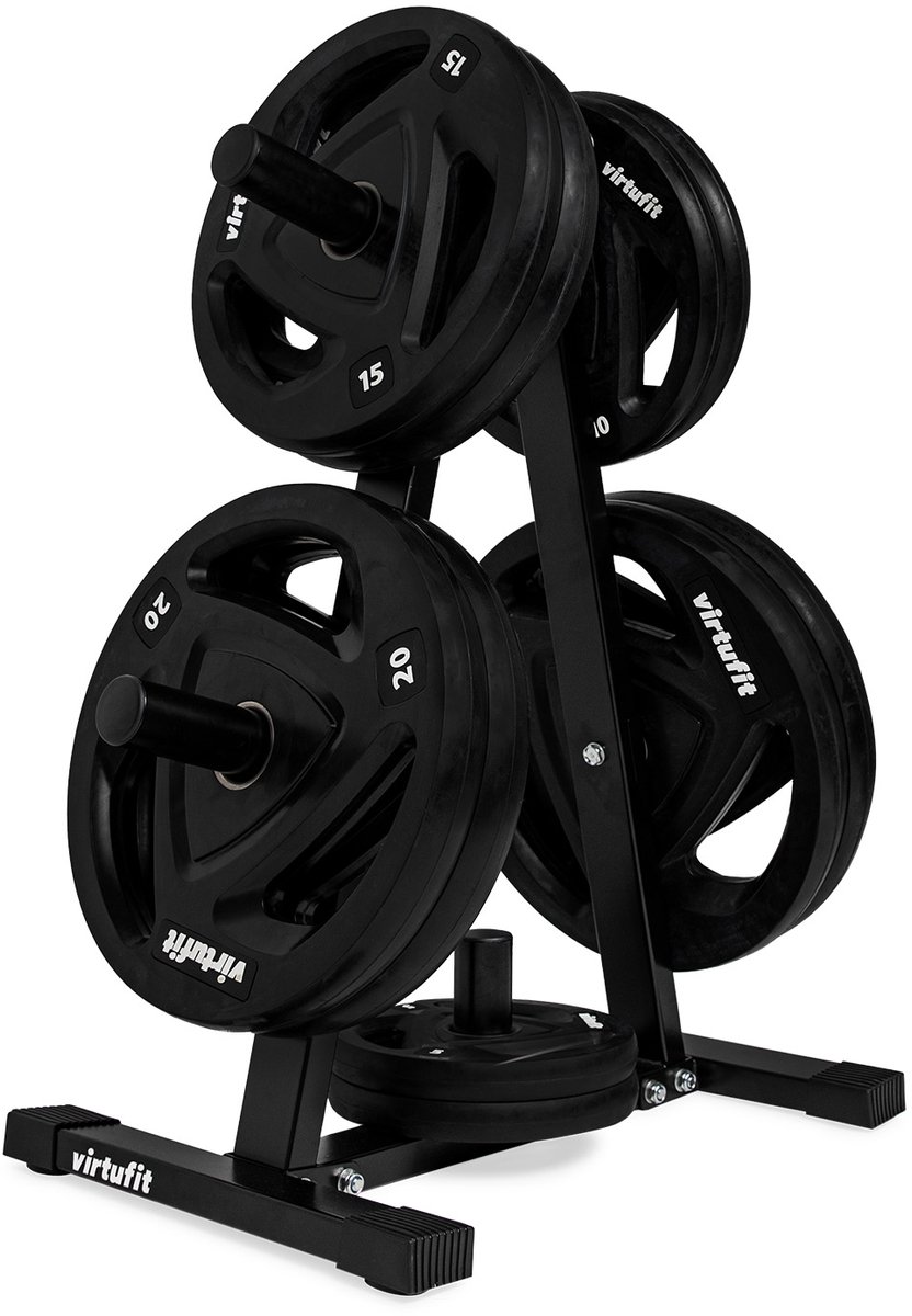 VirtuFit Halterschijf Opbergrek - Inclusief Rubberen Halterschijven - 150 kg