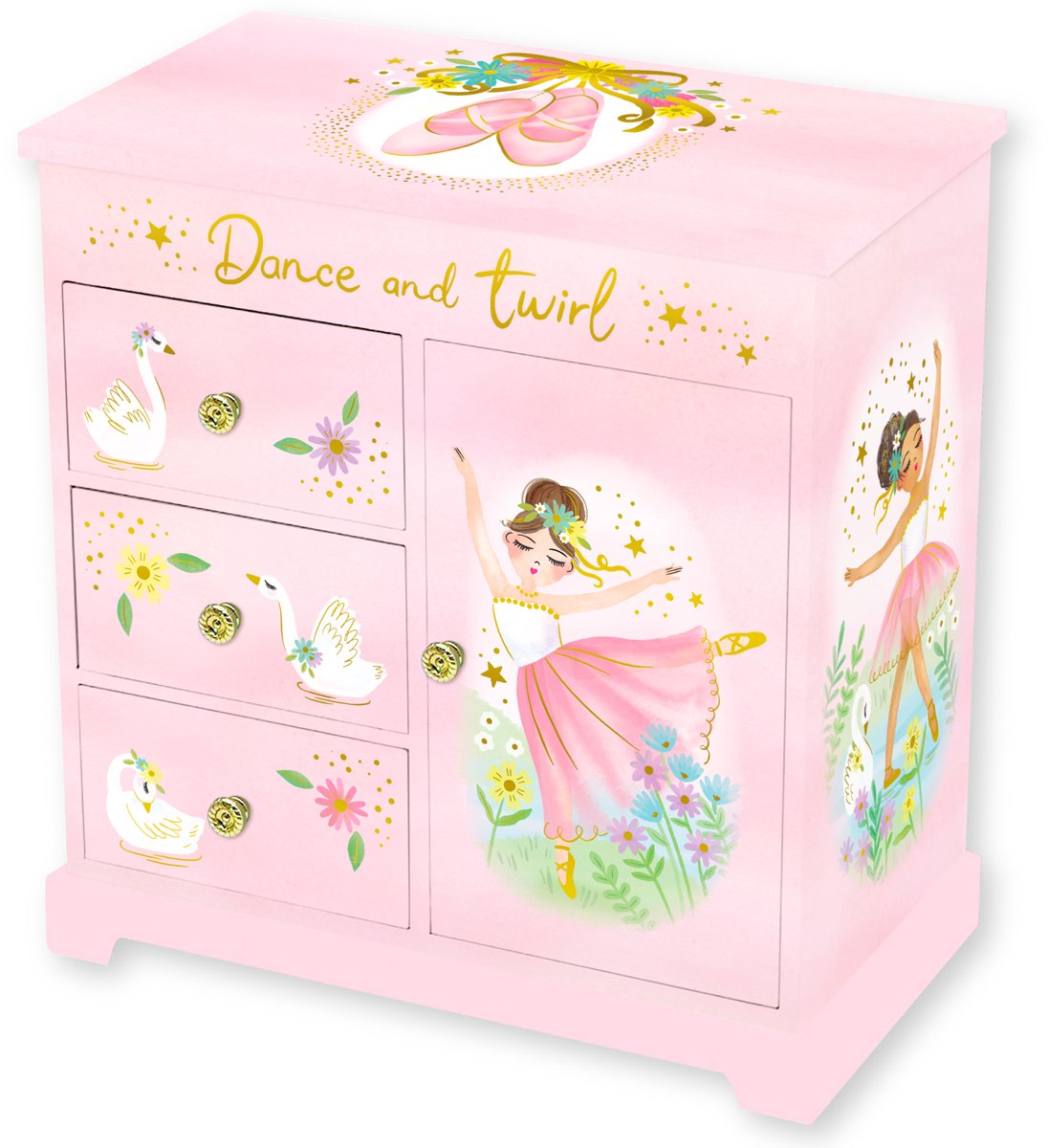 Giggle and Honey muziekdoos juwelen ballerina Swan Lake sieradendoos.