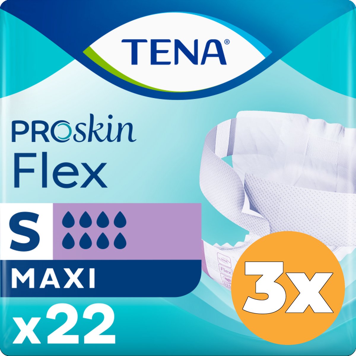 3x Tena Flex maxi maat S (22 stuks)