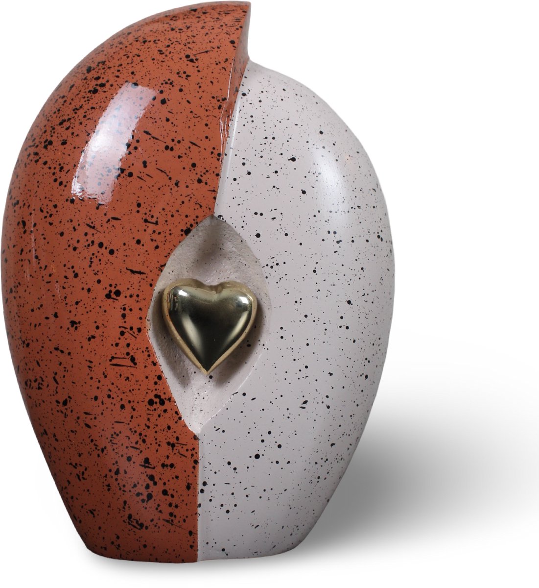 Dutch Duvall | grote urn oranje/beige | urn | handgemaakte urn | grote urn | urn | crematie urn | voor volwassen | 2.2 liter | unieke urn | decoratie urn | Uniek