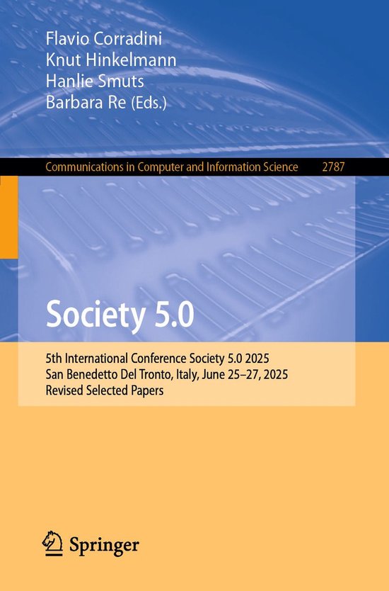 Springer Nature Proceedings Computer Science - Society 5.0 - cover