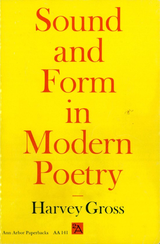 Ann Arbor Paperbacks - Sound and Form in Modern Poetry - cover