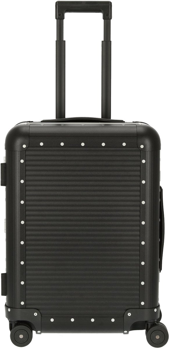 FPM Milano Bank aluminum Spinner 55 M - 4-wielige handbagagekoffer 55/25 cm (caviar black)