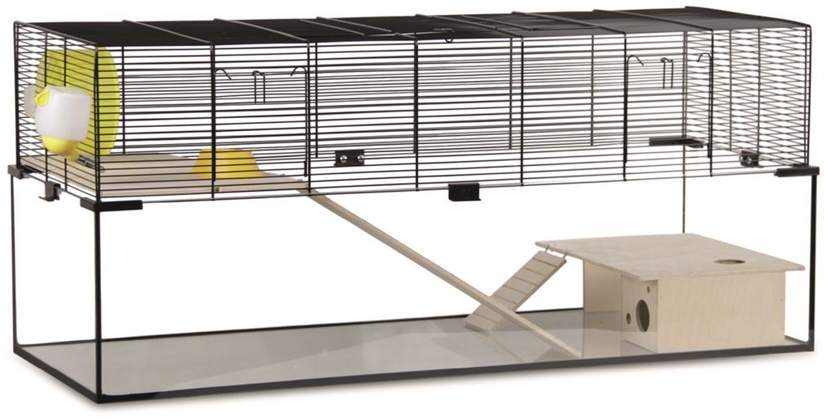 Comfy Glazen knaagdierterrarium Vetro Plusnature voor hamsters en kleine knaagdieren 100x40x44CM