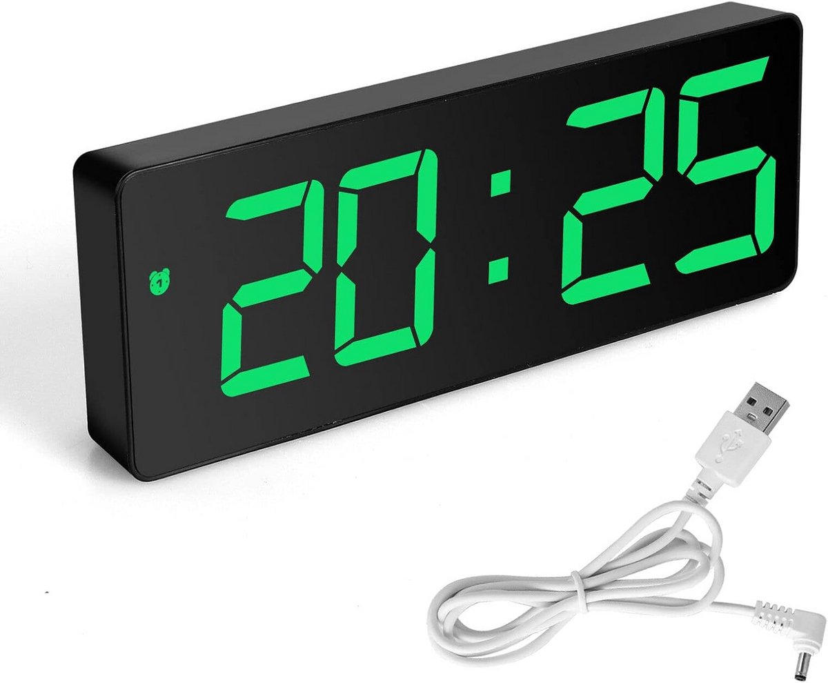 Digitale Spiegel LED Wekker met Snooze, Nachtmodus en Temperatuurweergave