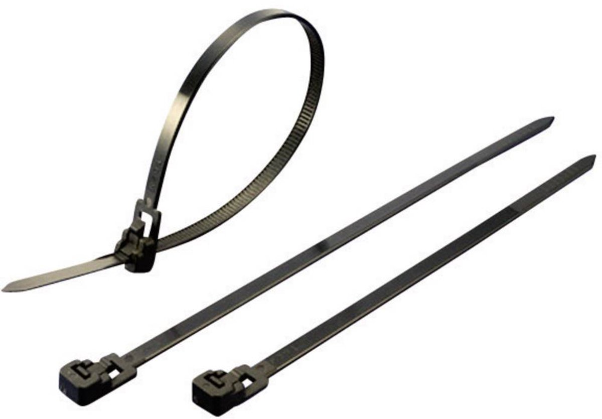 TRU COMPONENTS 1592878 TC-HV250S203 Kabelbinder 250 mm 4.50 mm Natuur Hersluitbaar 100 stuk(s)