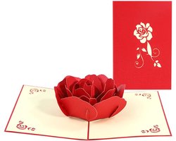 Pop-up kaarten - 3D Wenskaart - Bloemenboeket - Valentijnskaart - valentijn cadeau voor haar - Luxe Wenskaarten - Kaartje Liefde - Valentijnsdag