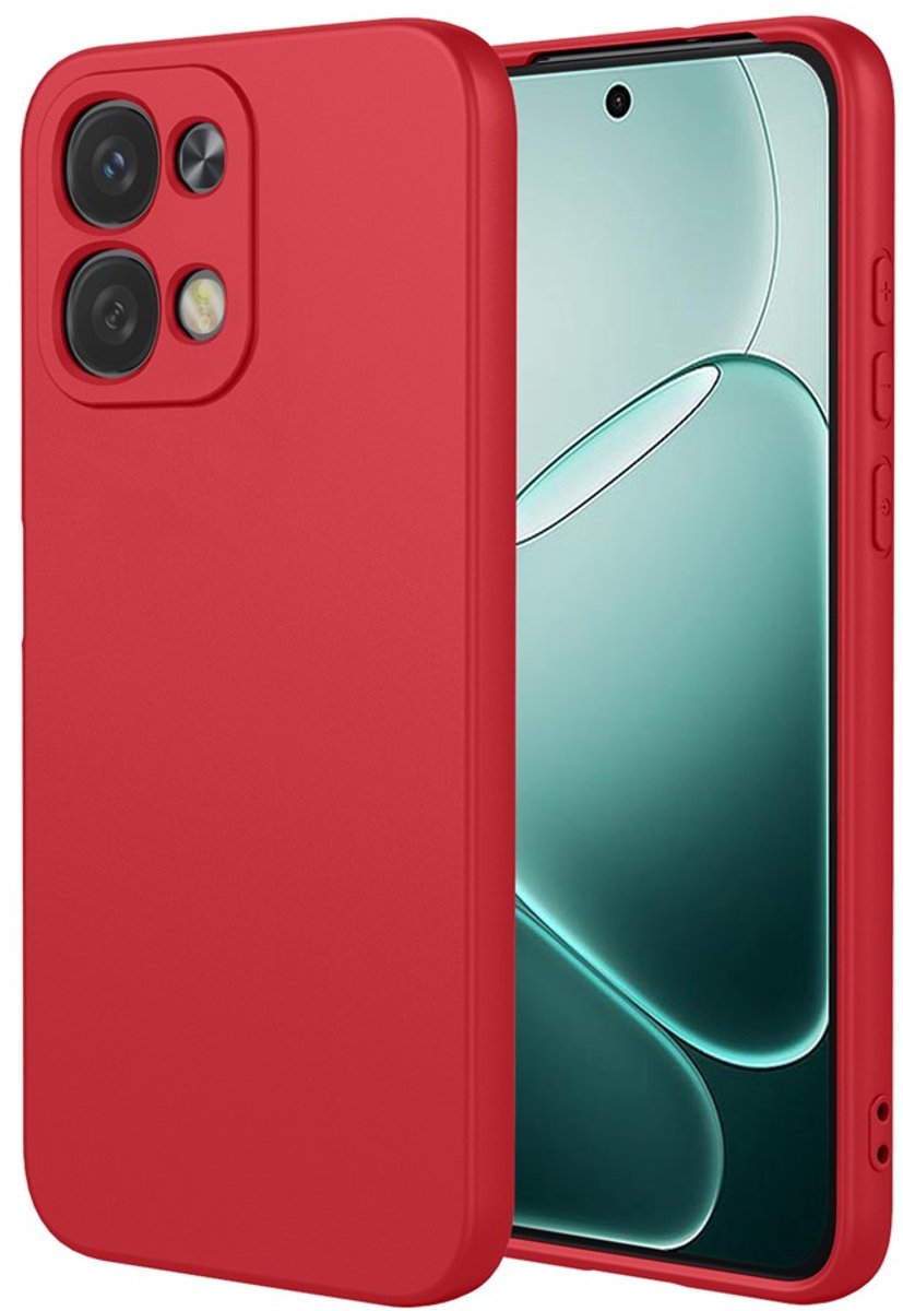 Hoesje geschikt voor Oppo A6 Pro - Phonesta Soft Silk Silicone Back Cover - Rood