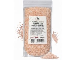 NaturaGlow Himalaya Zout Grof - 100% Natuurlijk - 1 KG - Kruiden en Specerijen - Kristalzout- Hersluitbare zak