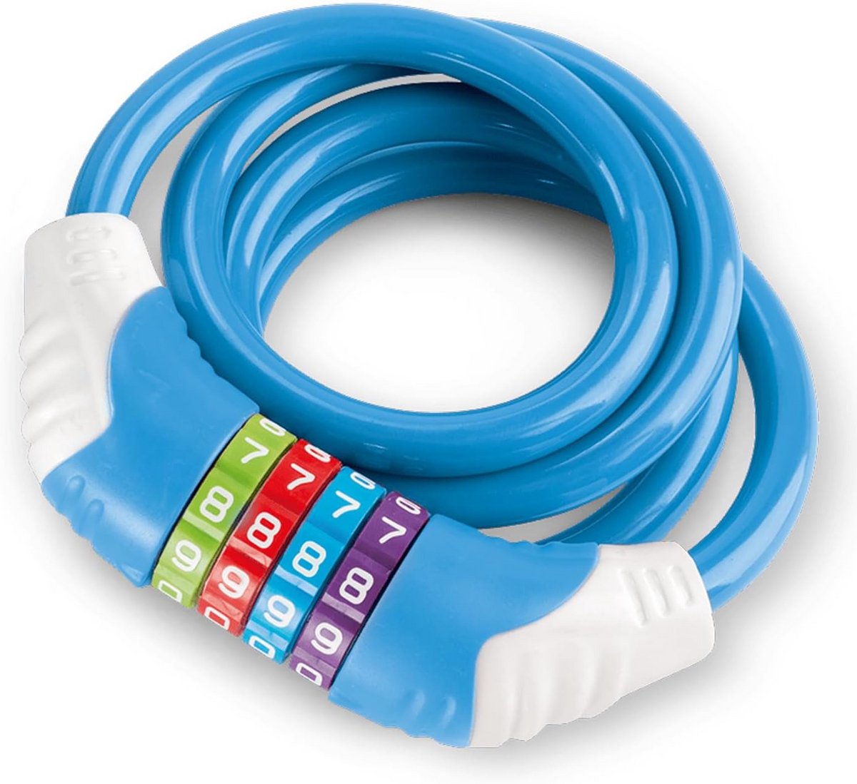 Kinderfiets Kabel Fietsslot met Cijfercode Blauw - 120 cm Beveiliging