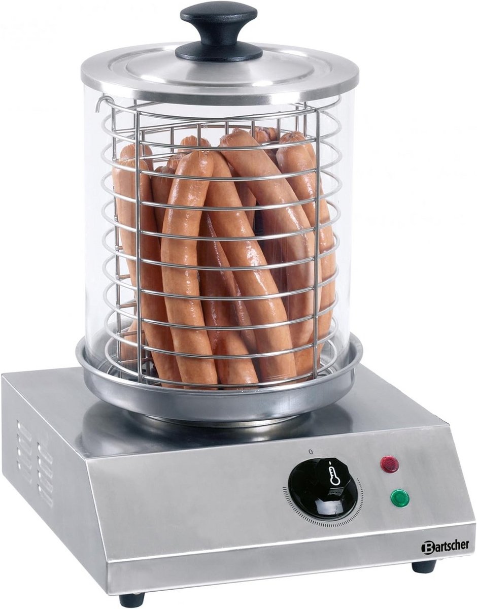 Professionele Elektrische Hete Honden Machine met Glazen Cilinder