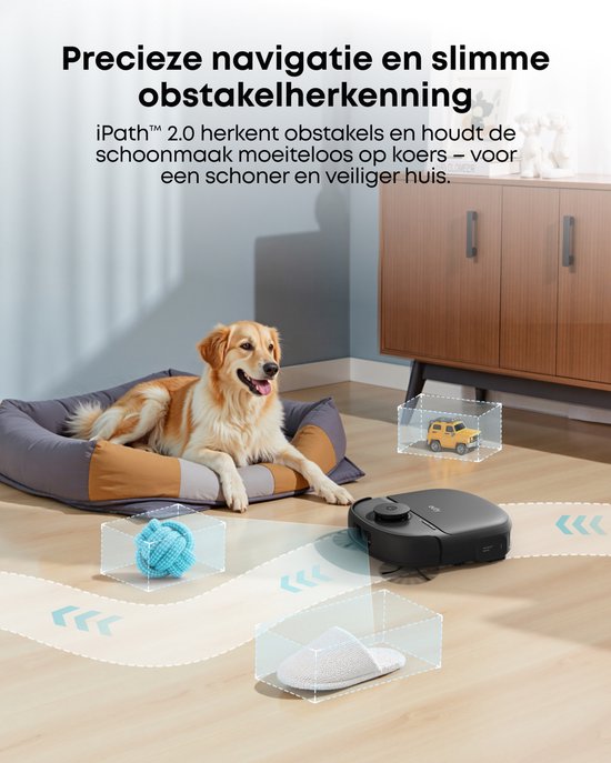 eufy Nieuw 2026 Robotstofzuiger met Dweil C28 Omni - HydroJet-zelfreinigende Dweilrol - Upgrade van X10 Pro - 15.000Pa Zuigkracht - Alles-in-1 Station - Automatisch Dweilen en Drogen - AI-obstakeldetectie