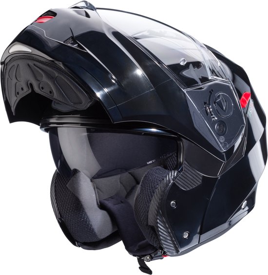 Caberg Duke Systeemhelm met zonnevizier - Glimmend Zwart - Maat L - incl. los uniek helmslot - Motorhelm - ECE22.06 gekeurd