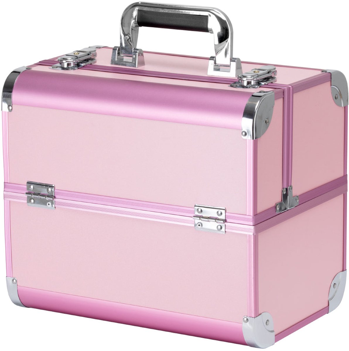 Roze Make-up Koffer SC40 – Professionele Beautycase voor Visagie, Nagelstyling & Mobiel Gebruik