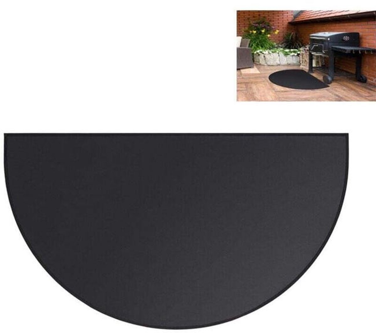Vuurvaste schoorsteenmantel 50x102 cm - halfrond, waterdicht en vonkbestendig.