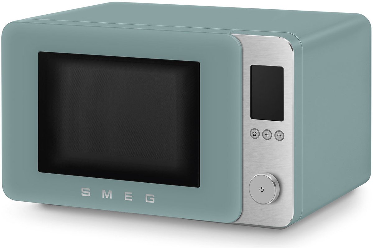SMEG MOC02EGMEU Combi-Magnetron - Air Fry - Heteluchtoven & Grill - 27L - 2100W - Inverter Technologie - 25 Automatische Programma's - Soft Close - Collezione - Mat Emerald Green thumbnail 6