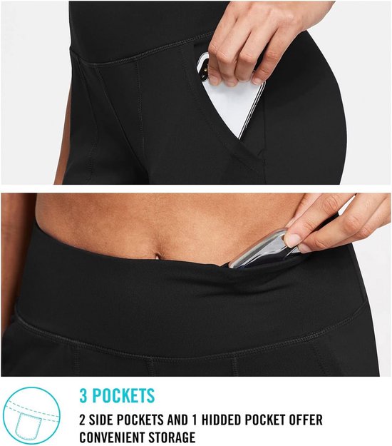 Dames Bermuda Shorts Katoen - Hoge Taille Yoga & Sport Shorts met Zakken — afbeelding 2