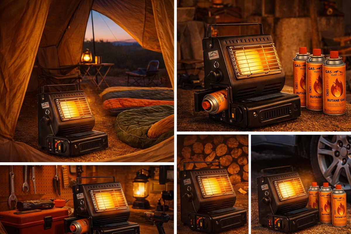 SMH LINE® Gaskachel - 2in1 - Incl. 28 Gasbussen - Heater - Kachel - Terrasverwarmer - Camping gaskachel - Gas Heater - Verstelbaar - Draagbaar – foto 7